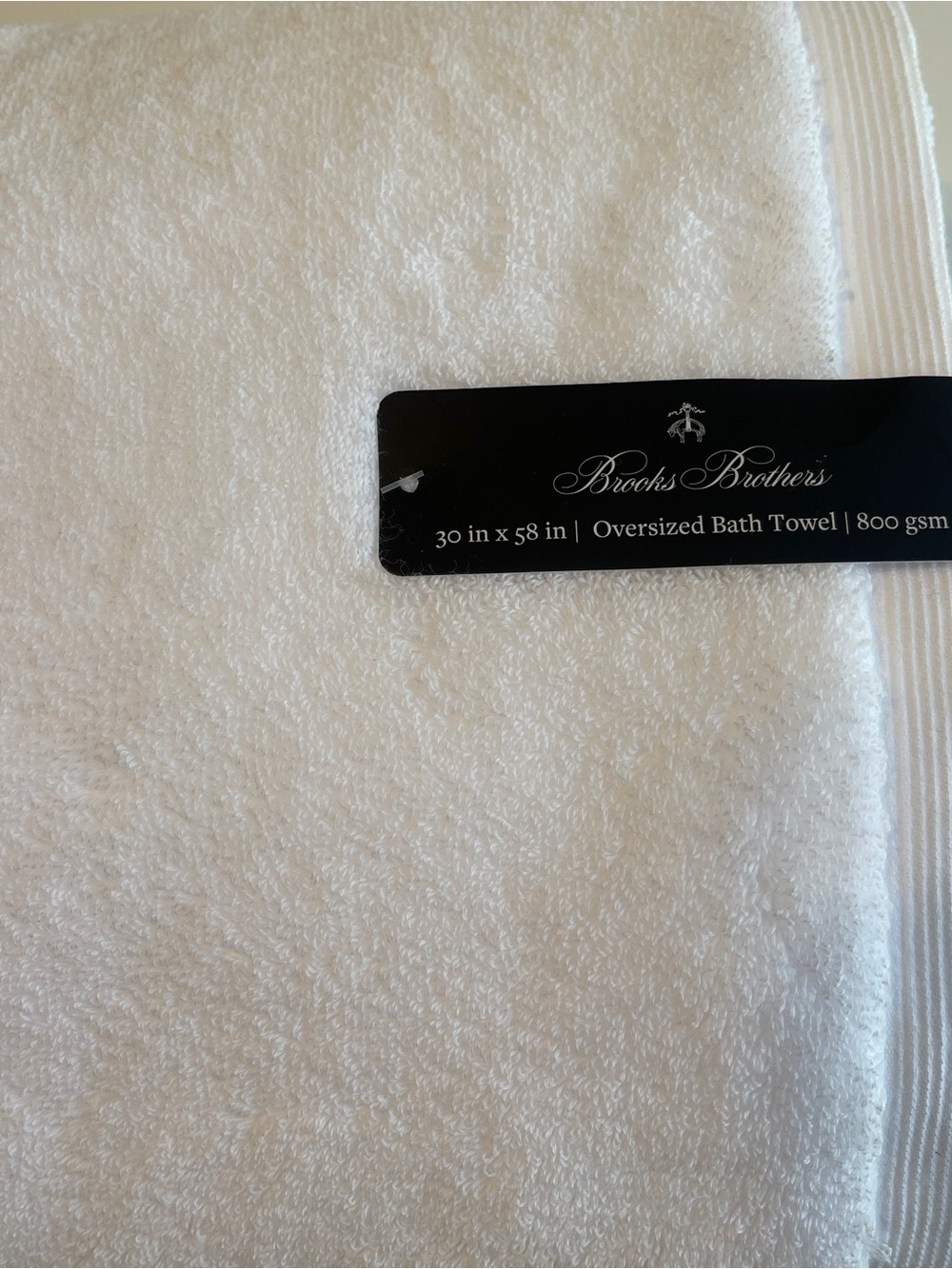 New Brooks Brothers 4 PC White Premium Bath Towels 550, 700, 800 GSM 100% Cotton - Picture 5 of 16